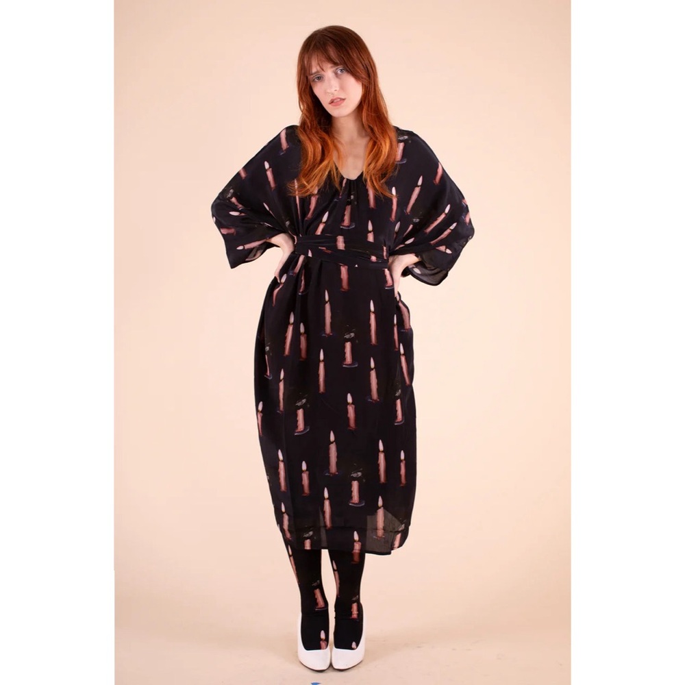 Samantha Pleet Cape Dress